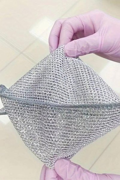 homeneeds Multifunctional Scratch-Resistant Steel Wire Dishcloth (3 Pieces)