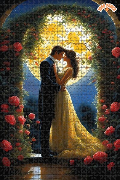 Teona Ahşap Aşkın Büyülü Bahçesi Dekoratif Çift Katlı Çerçeveli Asılabilir Ah...