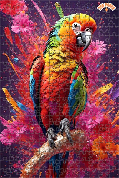 Teona Ahşap Renkli Cennet Kuşu Rüyası Dekoratif Çift Katlı Çerçeveli Asılabil...