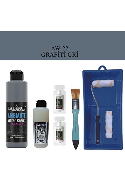 Cadence Fayans Tezgah B-Ambiente Islak Zemin Aw-22 GrafitiGri 250Ml Katalizör20Gr TaşVernikMat120 SatRuloSet