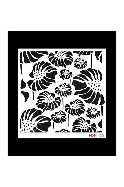 Cadence Leaf Stencil Hdm120 Home Decor Stencil 25x25