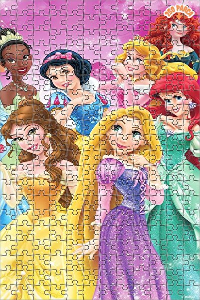 Teona Ahşap Masalsı Prenseslerin Büyülü Dünyası Çift Katlı Çerçeveli Asılabilir Ahşap Puzzle 250 PARÇA 30X30