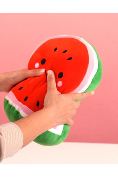 Boldy Plush Watermelon Pillow - Cute Travel Pillow, Soft Design