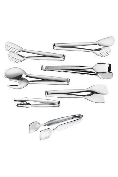 Nehir Set of 7 Stainless Steel Tongs