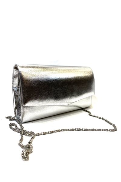 Busrabags Silver Matte Skin Women's Evening Dress Bag