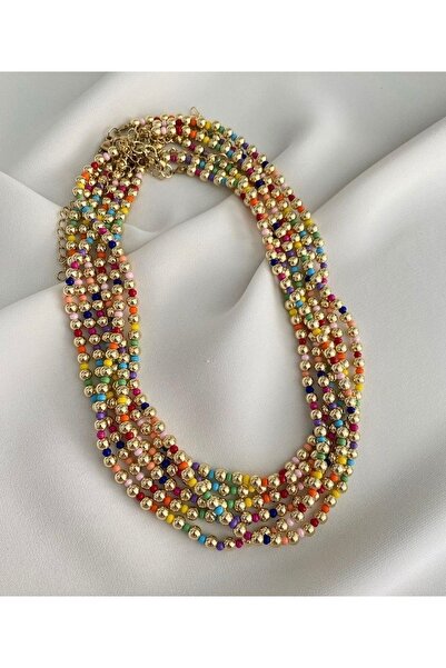 Okyanus Butik Renkli Boncuk Kolye