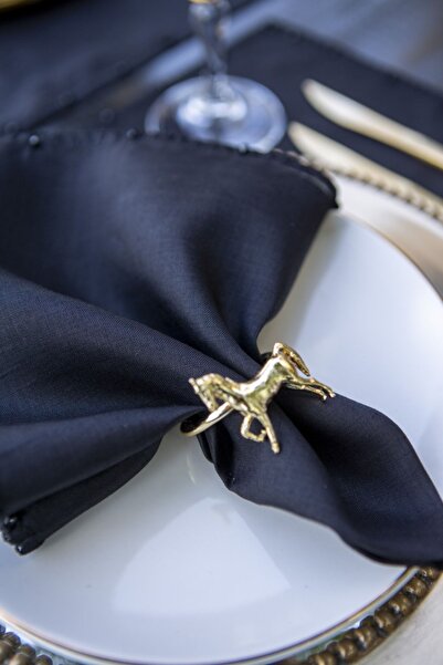 Pura Home Collection 4'lü Grace Pirinç Peçete Halkası