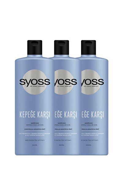Syoss Kepeğe Karşı Şampuan 500 Ml X 3 Adet