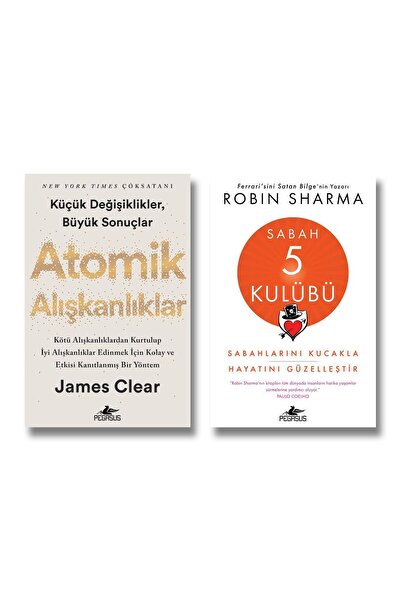 Pegasus Yayınları Atomik Alışkanlıklar - Sabah 5 Kulübü 2 Kitap Set James Cle...