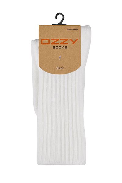 Ozzy Socks Зимни дамски вълнени спални чорапи цвят екрю Soft Touch