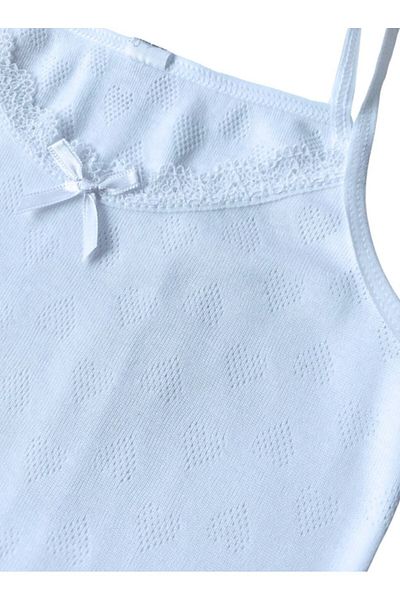 Perakids 100% Cotton Girl's Jacquard Air Conditioned Athlete Undershirt Underwear Set of 6
