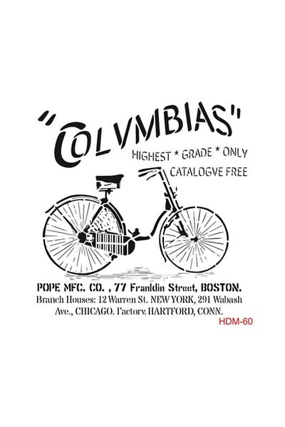 Cadence Bicycle Stencil (template) 25x25 Cm