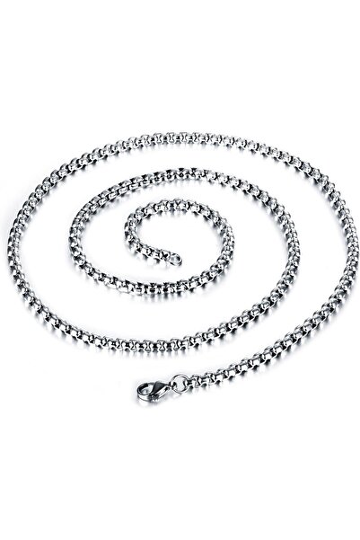 AyçaSilver Stainless steel men's chain necklace