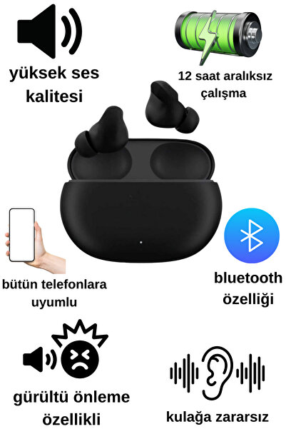 pasajdanal Gürültü Önleme Özellikli Bulututlu Gerçek Kablosuz Kulak Içi Kulak...