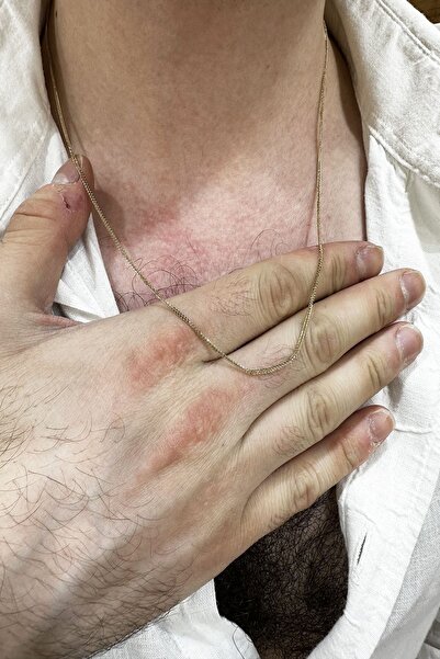 ŞAMLI ERDOĞAN 14 Ayar Altın İnce Spike Unisex Zincir Kolye 55 Cm