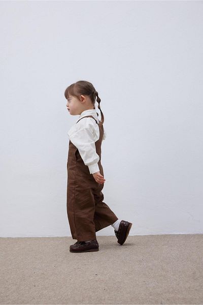 Fahhar Kids Loose Kids Salopette Jumpsuit Brown