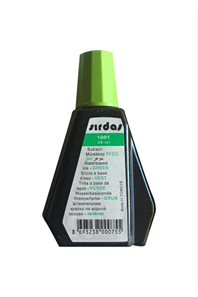 SIRDAŞ KAŞE VE ISTAMPA MÜREKKEBİ (YEŞİL) 28ML.
