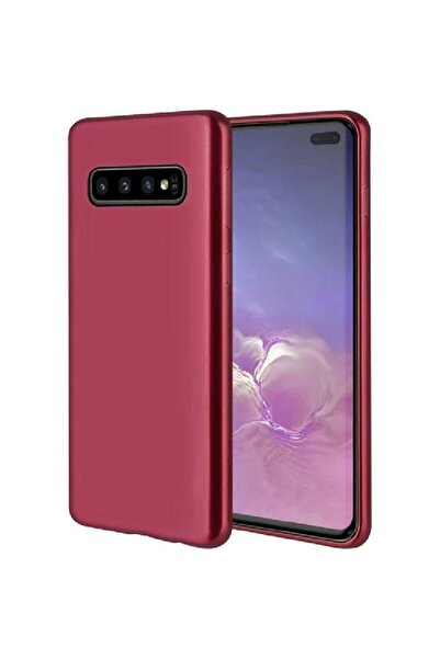 ZM STORE Samsung Galaxy S10 Plus Kılıf Premier Mürdüm Silikon Kapak