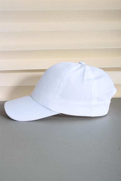 cappello White Sports Cap Unisex Velcro Back Adjustable 24 Without Hats