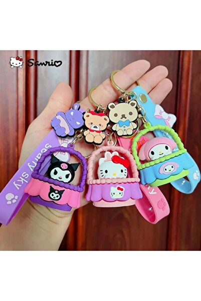 Yeni1Trend 1 Adet Kuromi Sanrio My Melody Pompompurin Karakter 3D Silikon Ana...