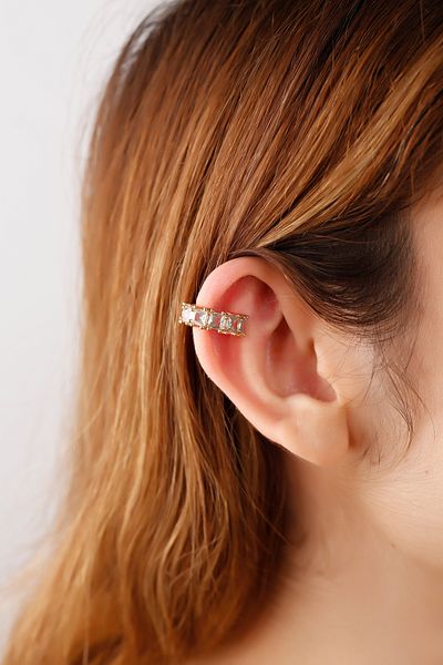 Serelia Zircon Stone Square Earcuff - Cartilage Earrings