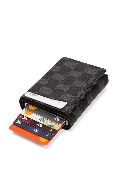 Newish Unisex Mechanism Patterned Wallet and Card Holder