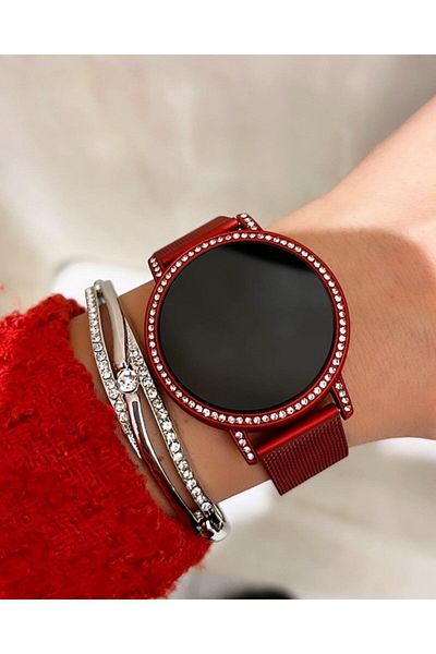 Spectrum Red Straw Cord Women's Watch Rs3005