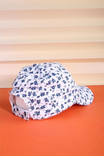 cappello Adjustable Cut Navy Blue White Hat - 24ccksapkakızr07