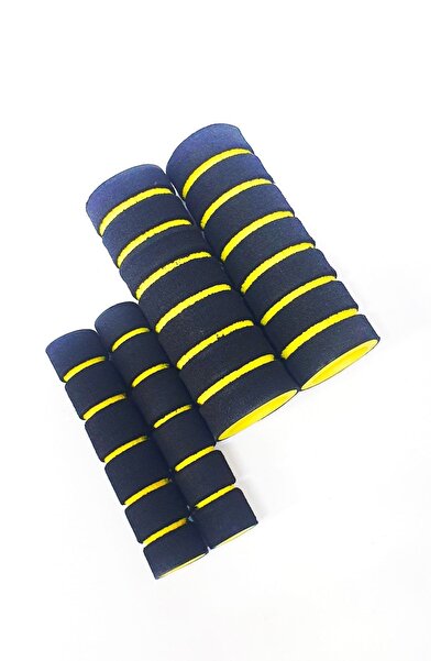 MotoSever Motorsiklet Elcik Ve Manet Sungeri.takim 4lü Set Sarı Siyah