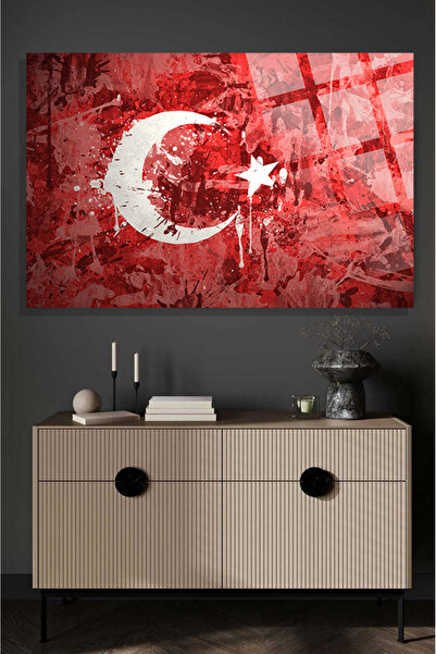 TAULART Τουρκική σημαία 4mm Άθραυστος σκληρυμένος πίνακας από γυαλί υψηλής ευ...