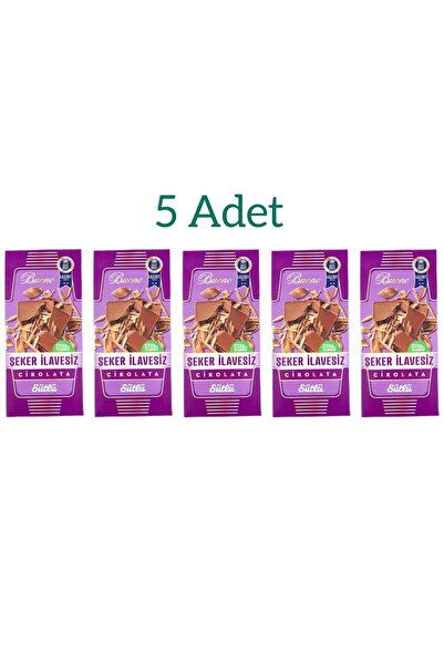 Buono Buonu Şeker Ilavesiz Sütlü Çikolata 100 gr 5 Li Paket