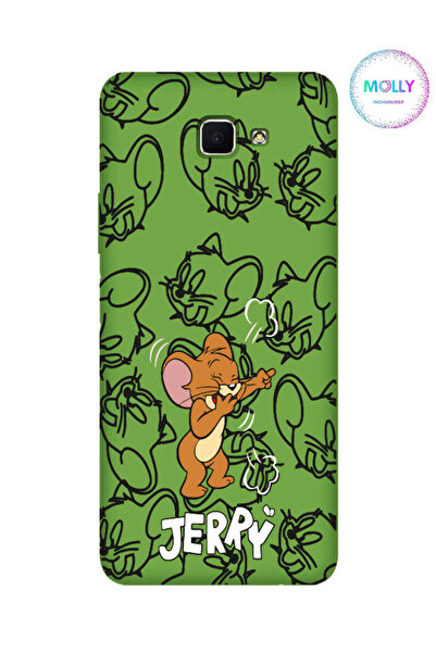 Molly Galaxy J7 Prime 2 İçin Uyumlu Matcha Yeşili Jerry Desenli Silikon Kılıf
