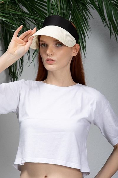 SUVE GOLD Velcro Visor Straw Beach Hat (Foldable)