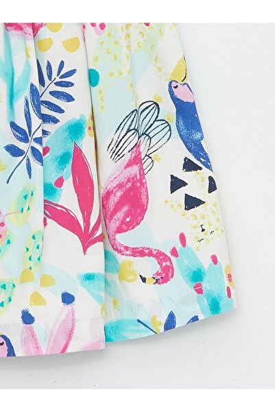 LC Waikiki LCW Baby - Patterned Poplin Baby Girl Dress, Crew Neck