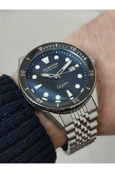 Quantum QMG1024-350 Men's Automatic Wrist Watch - Steel Cord 2077