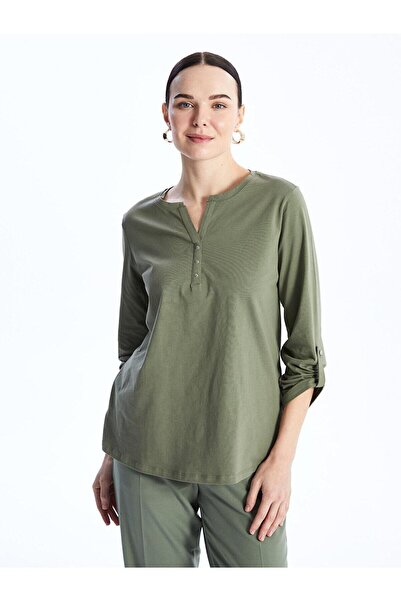 LC Waikiki LCW Grace - Γυναικεία μακρυμάνικη μπλούζα με λαιμόκοψη