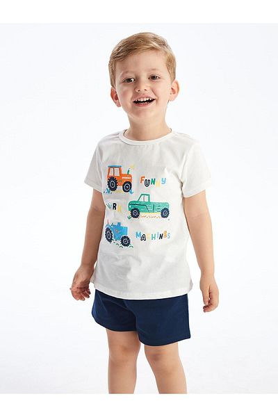 LC Waikiki Baby Boy Pajamas Set with Shorts - LCW baby, Crew Neck, Short Sleeve