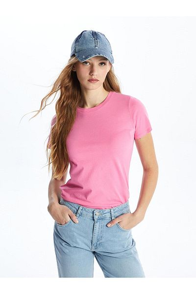 LC Waikiki Tricou pentru femei LCW Vision cu mânecă scurtă, cu decolteu triplu
