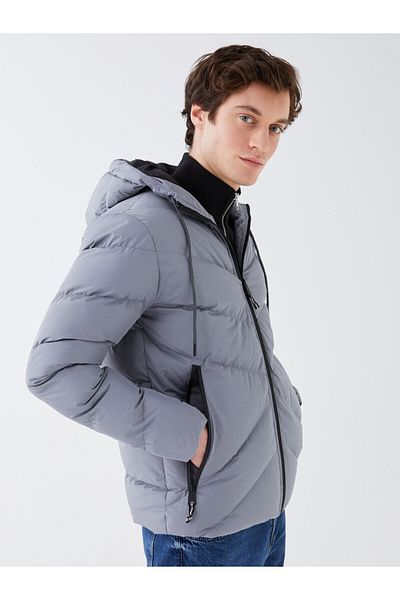 LC Waikiki Men's Hooded Puffer Jacket - Standard Fit