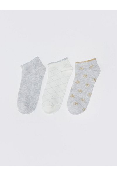 LC Waikiki Pack of 3 Patterned Women's Booties Socks