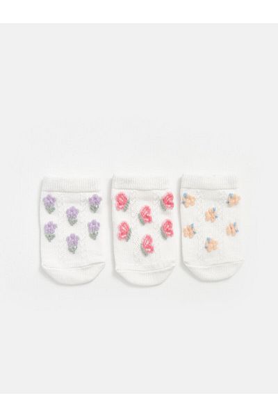 LC Waikiki Set mit 3 bedruckten Booties-Socken für Babys