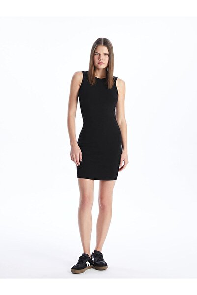 LC Waikiki XSIDE Kadın Bisiklet Yaka Düz Bodycon Elbise