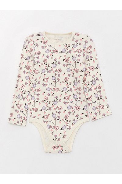 LC Waikiki LCW baby Crew Neck Baby Girl Snap-On Body 2-Piece