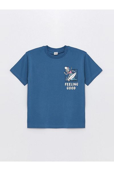 LC Waikiki Tricou pentru băiat - LCW Kids, Potrivire confortabilă, Decolteu