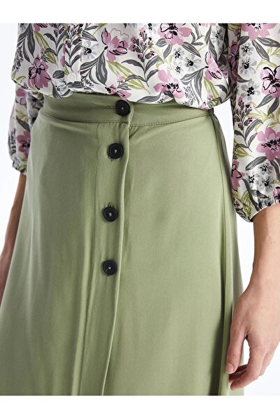 LC Waikiki LCW Grace elasztikus derék sima A-vonalú Belmando női szoknyaszoknya