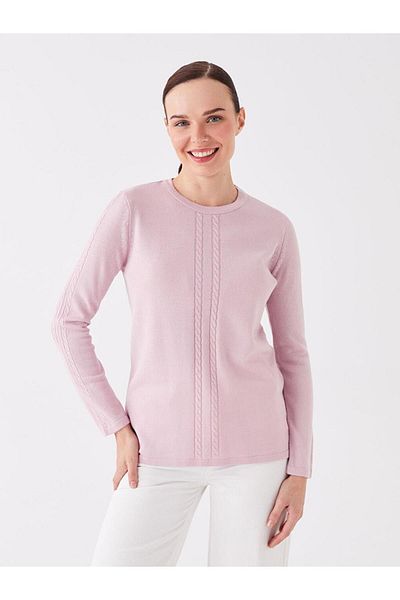 LC Waikiki LCW Grace Pulover tricotat pentru femei, cu mânecă lungă, cu decolteu triplu