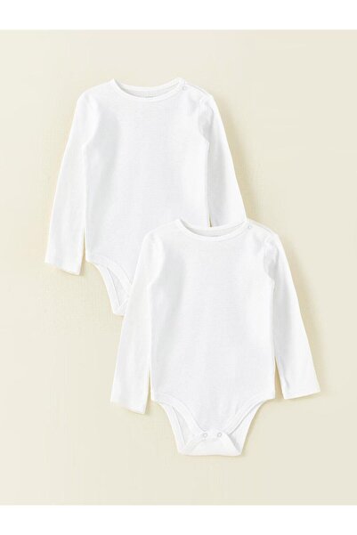 LC Waikiki LCW baby Bisiklet Yaka Basic Kız Bebek Çıtçıtlı Body 2'li