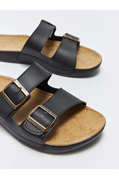 LC Waikiki Λεπτομερείς ανδρικές παντόφλες με διπλή πόρπη LCW ECO