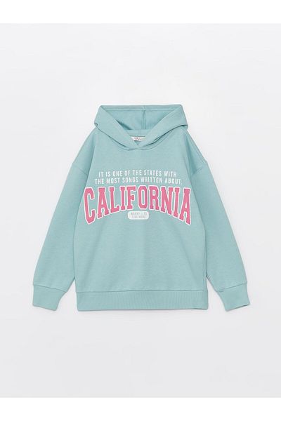 LC Waikiki Girls' Hoodie - Long Sleeve, Printed