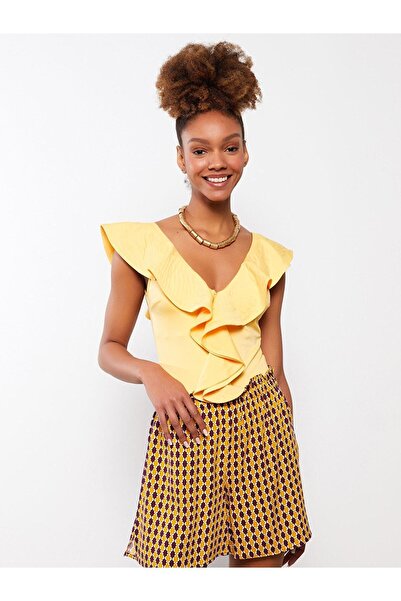 LC Waikiki Γυναικείο μαγιό Lcw Dream Elastic Waist με σχέδιο βισκόζης